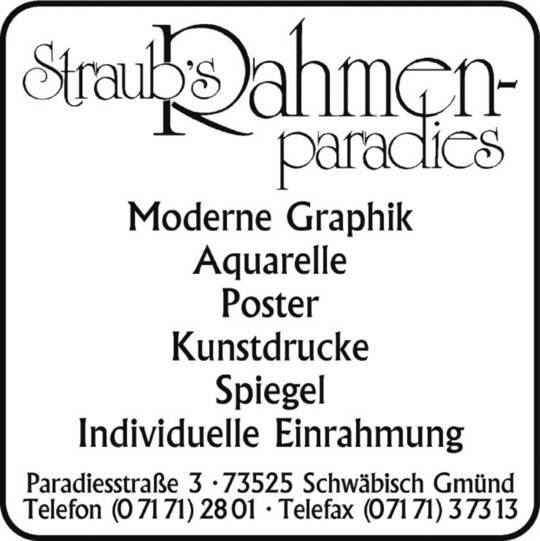 Straubs Rahmenparadies